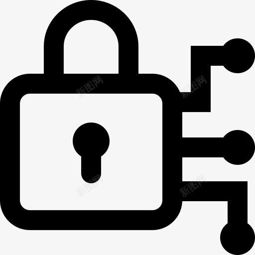 锁加密货币21轮廓图标svg_新图网 https://ixintu.com 加密货币21 轮廓 锁