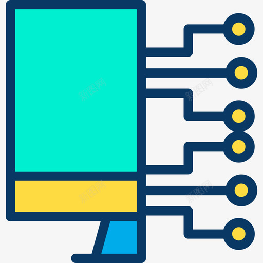 监视器58技术线性彩色图标svg_新图网 https://ixintu.com 58技术 监视器 线性彩色