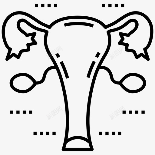 子宫宫颈输卵管图标svg_新图网 https://ixintu.com 医用大麻线图标 器官 女性生殖器官 子宫 宫颈 细胞 输卵管