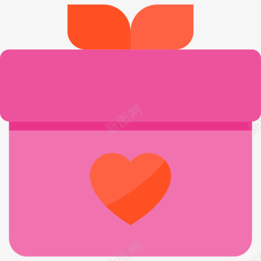 礼品盒love71扁平图标图标