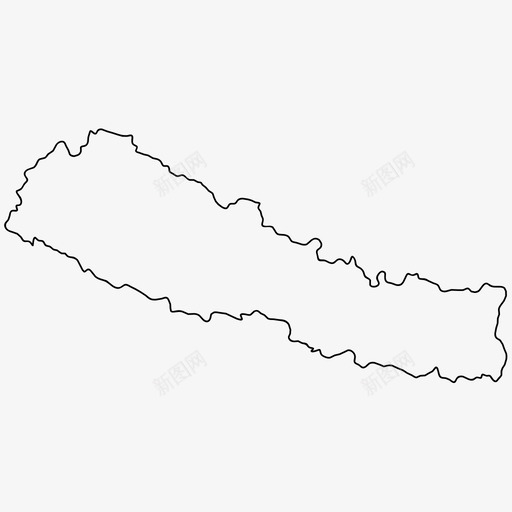 尼泊尔边界国家图标svg_新图网 https://ixintu.com 世界 世界各国 国家 尼泊尔 轮廓 边界