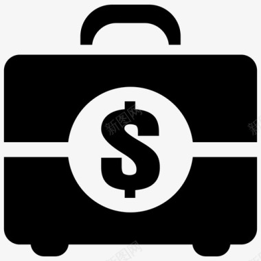 钱箱公文包财务图标图标