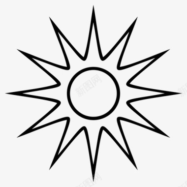 太阳辉光光线图标图标