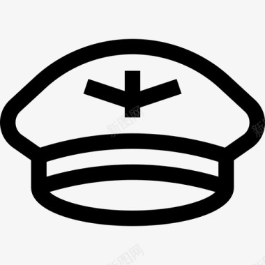 帽子43号机场直线型图标图标