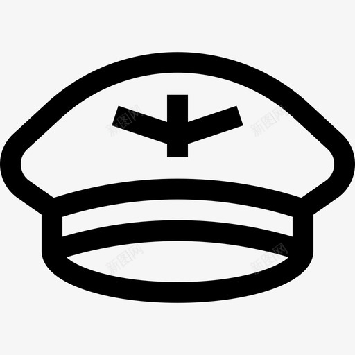 帽子43号机场直线型图标svg_新图网 https://ixintu.com 43号机场 帽子 直线型