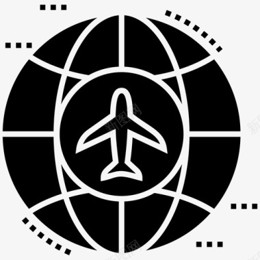 世界旅行航空旅行环球旅行图标图标