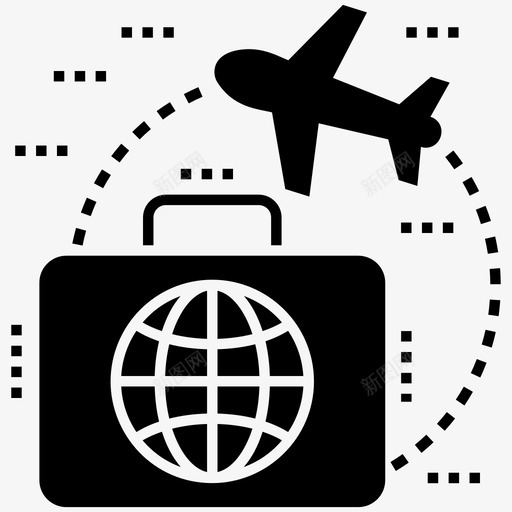 航空旅行环球旅行世界旅行图标svg_新图网 https://ixintu.com 世界 图标 字形 旅行 环球 航空 航空运输