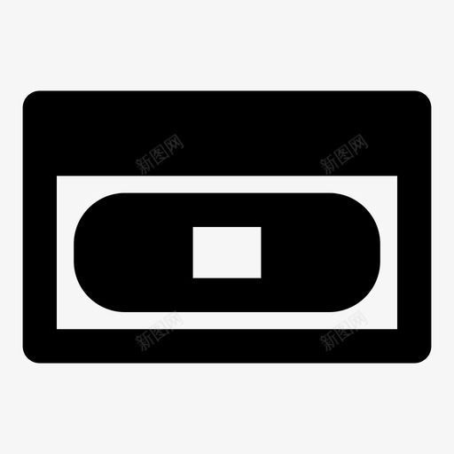 磁带录音带盒式磁带图标svg_新图网 https://ixintu.com 保存 回放 录音 录音带 盒式磁带 磁带