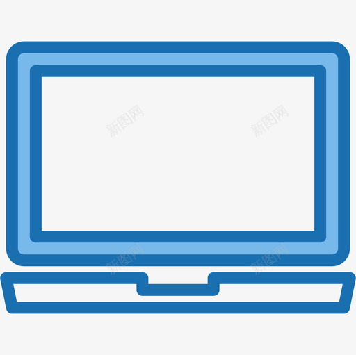 笔记本电脑电脑26蓝色图标svg_新图网 https://ixintu.com 电脑 笔记本 蓝色