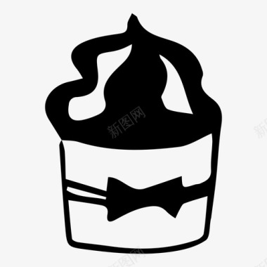 纸杯蛋糕面包店食物图标图标