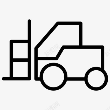 叉车送货物流图标图标