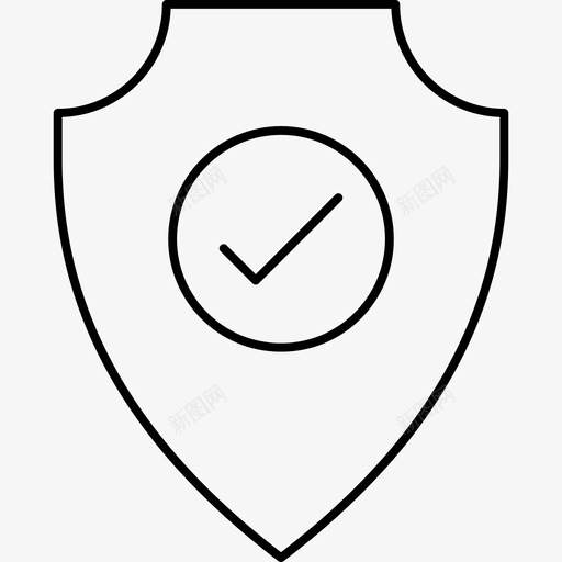 安全检查保护图标svg_新图网 https://ixintu.com 保护 勾选 商业 图标 安全 屏蔽 检查 线图 金融