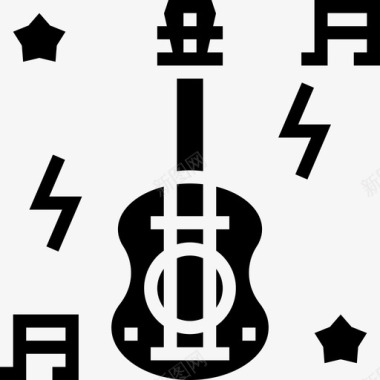 吉他摇滚乐9字形图标图标