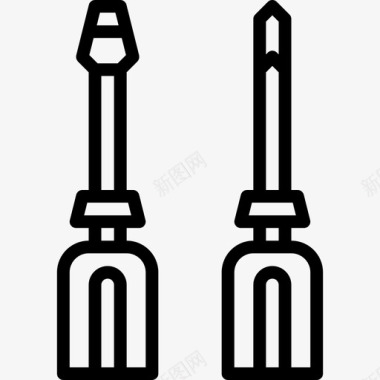 螺丝刀40号工具梯度图标图标