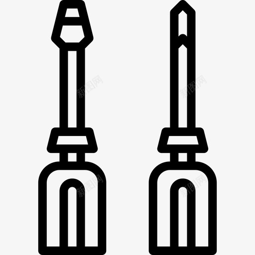 螺丝刀40号工具梯度图标svg_新图网 https://ixintu.com 40号工具 梯度 螺丝刀