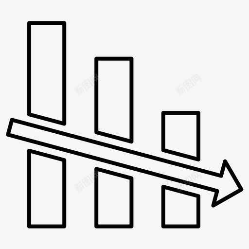 图表日期下降图标svg_新图网 https://ixintu.com 下降 图表 损失 日期