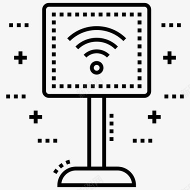 wifi区域宽带信号热点图标图标