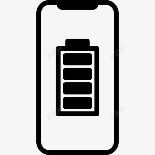 充满电的电池充电图标svg_新图网 https://ixintu.com 充满 充电 功能 图标 电池 电话
