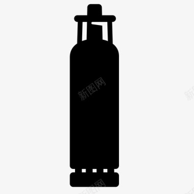 气瓶储气罐氦气图标图标