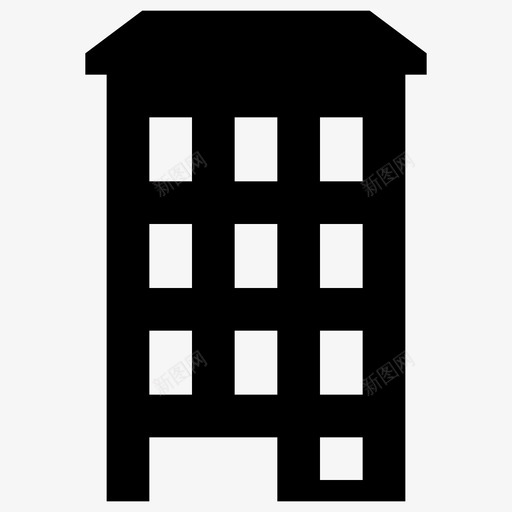 建筑城市房屋图标svg_新图网 https://ixintu.com 一般 城市 建筑 房屋 高楼