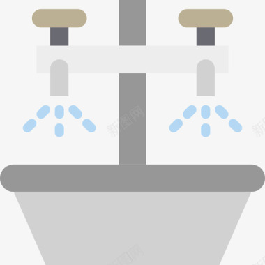 水槽清洁设备4扁平图标图标