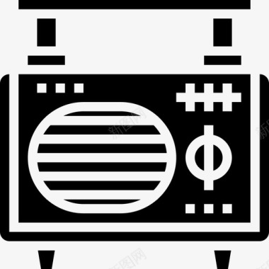 收音机摇滚乐9字形图标图标