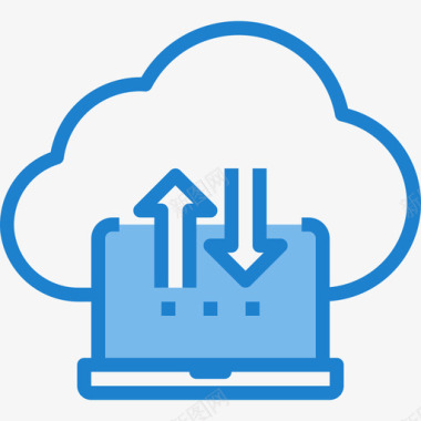 同步网络和数据库17蓝色图标图标