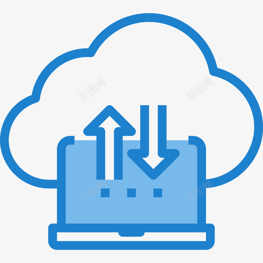 同步网络和数据库17蓝色图标svg_新图网 https://ixintu.com 同步 网络和数据库17 蓝色