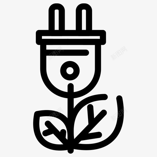 生物质能源插头图标svg_新图网 https://ixintu.com 2月 v3 接口 插头 收集 生物质 电源 网络 能源