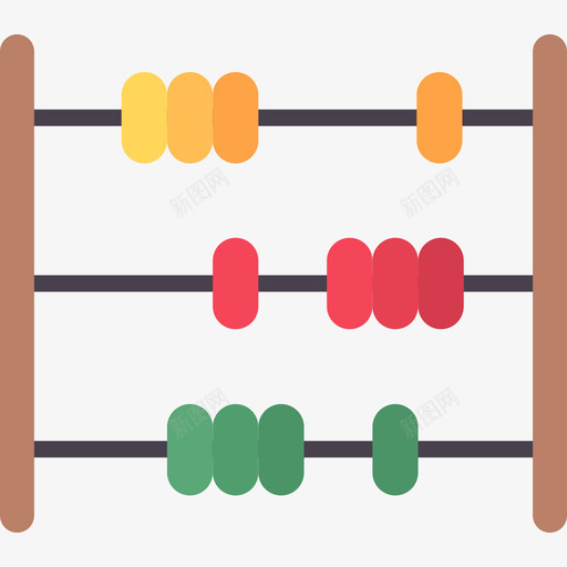 算盘圣诞玩具11扁平图标svg_新图网 https://ixintu.com 圣诞玩具11 扁平 算盘