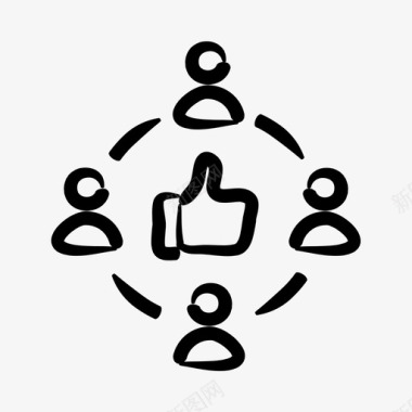 社交媒体网络社区网络图标图标