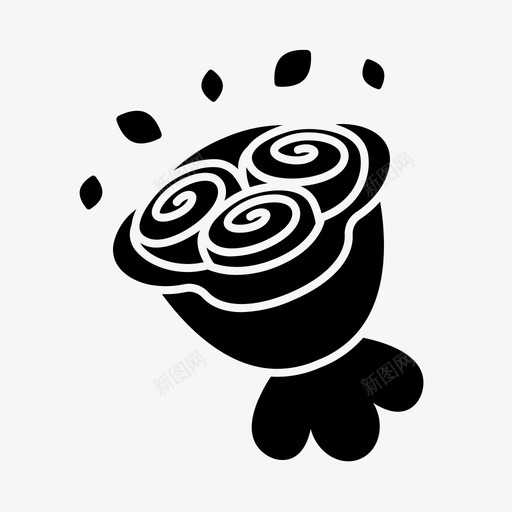 玫瑰花花爱图标svg_新图网 https://ixintu.com 情人节 爱 爱和甜蜜的铭文 玫瑰花 花