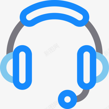 耳机反馈和推荐9线性颜色图标图标