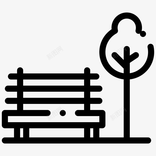 长凳椅子公园图标svg_新图网 https://ixintu.com 公园 椅子 网络界面feb系列 长凳
