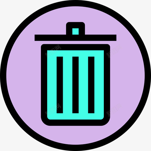 垃圾桶箭头和用户界面线颜色图标svg_新图网 https://ixintu.com 垃圾桶 箭头和用户界面 线颜色