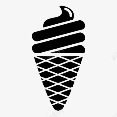 冰锥冰淇淋雪糕筒图标图标