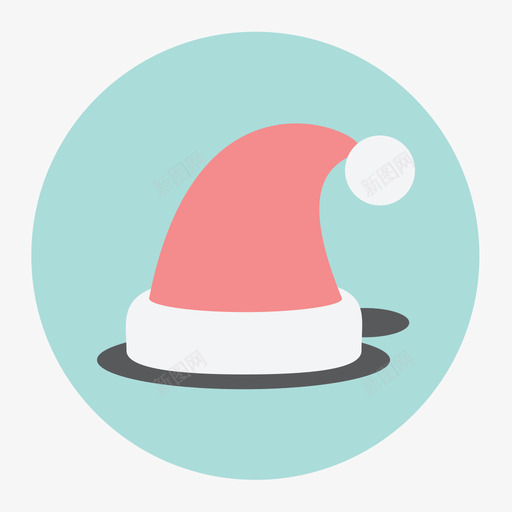 圣诞帽svg_新图网 https://ixintu.com 圣诞帽 填充 多色 可爱