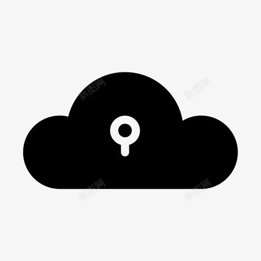 锁定云锁定保护图标svg_新图网 https://ixintu.com 保护 办公室 图标 字形 安全 锁定