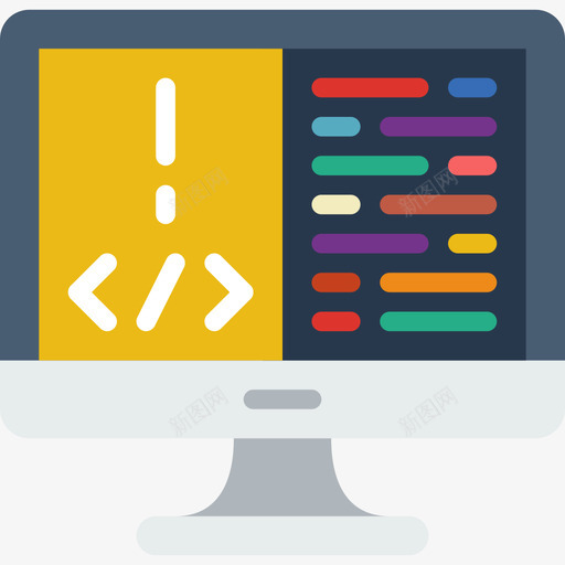 编码教育138扁平图标svg_新图网 https://ixintu.com 扁平 教育138 编码