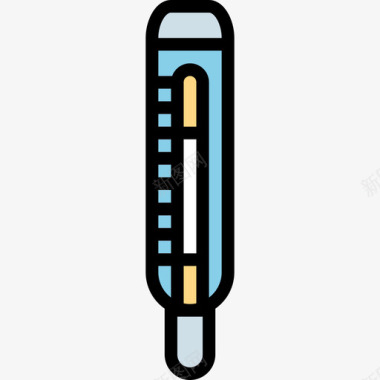 温度计药房29线性颜色图标图标