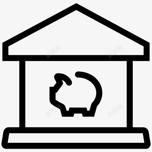 银行账户存款图标svg_新图网 https://ixintu.com 业务3大纲 储蓄 存款 账户 银行