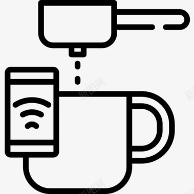 咖啡domotics8直线型图标图标