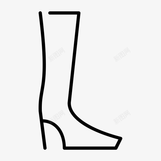 高跟靴绑腿高跟鞋图标svg_新图网 https://ixintu.com 绑腿 随机11个间隙薄 高跟靴 高跟鞋