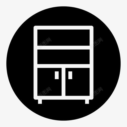 橱柜梳妆台家具图标svg_新图网 https://ixintu.com 室内 家具 梳妆台 橱柜 衣柜