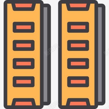 Ram计算机硬件11线性彩色图标图标
