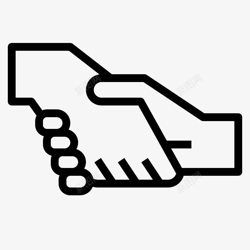 合作伙伴协议手势图标svg_新图网 https://ixintu.com 协议 合作伙伴 手 手势 握手 数字业务概要