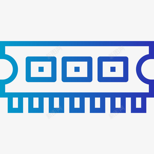 Ram硬件14渐变图标svg_新图网 https://ixintu.com Ram 渐变 硬件