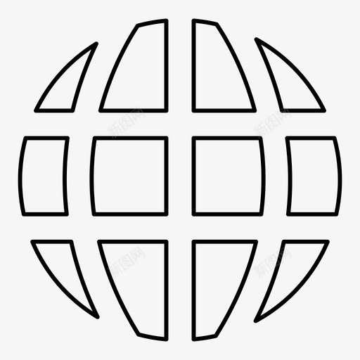 网络地球全球定位系统图标svg_新图网 https://ixintu.com 世界 全球定位系统 地球 系带 网络