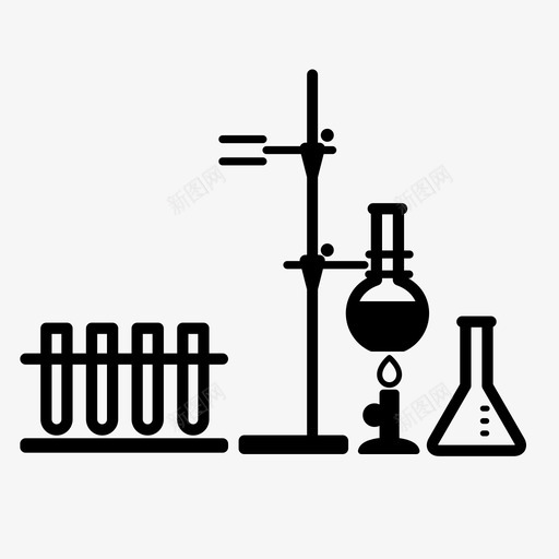 实验室本生灯化学图标svg_新图网 https://ixintu.com 化学 实验室 本生灯 科学 经验 试管