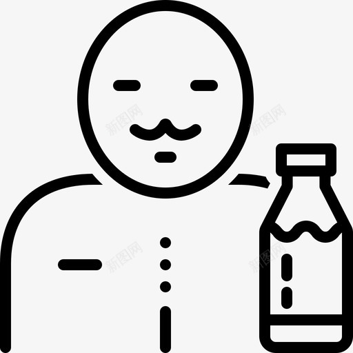 送奶工奶瓶营养品图标svg_新图网 https://ixintu.com 奶瓶 职业 营养品 送奶工
